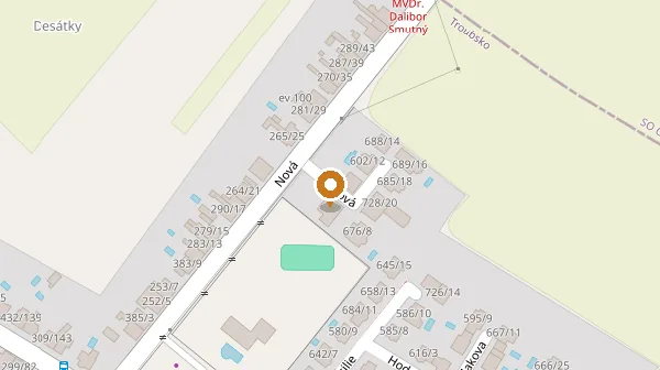 Mapa: showroom Welldo, Nová 714/6, Troubsko