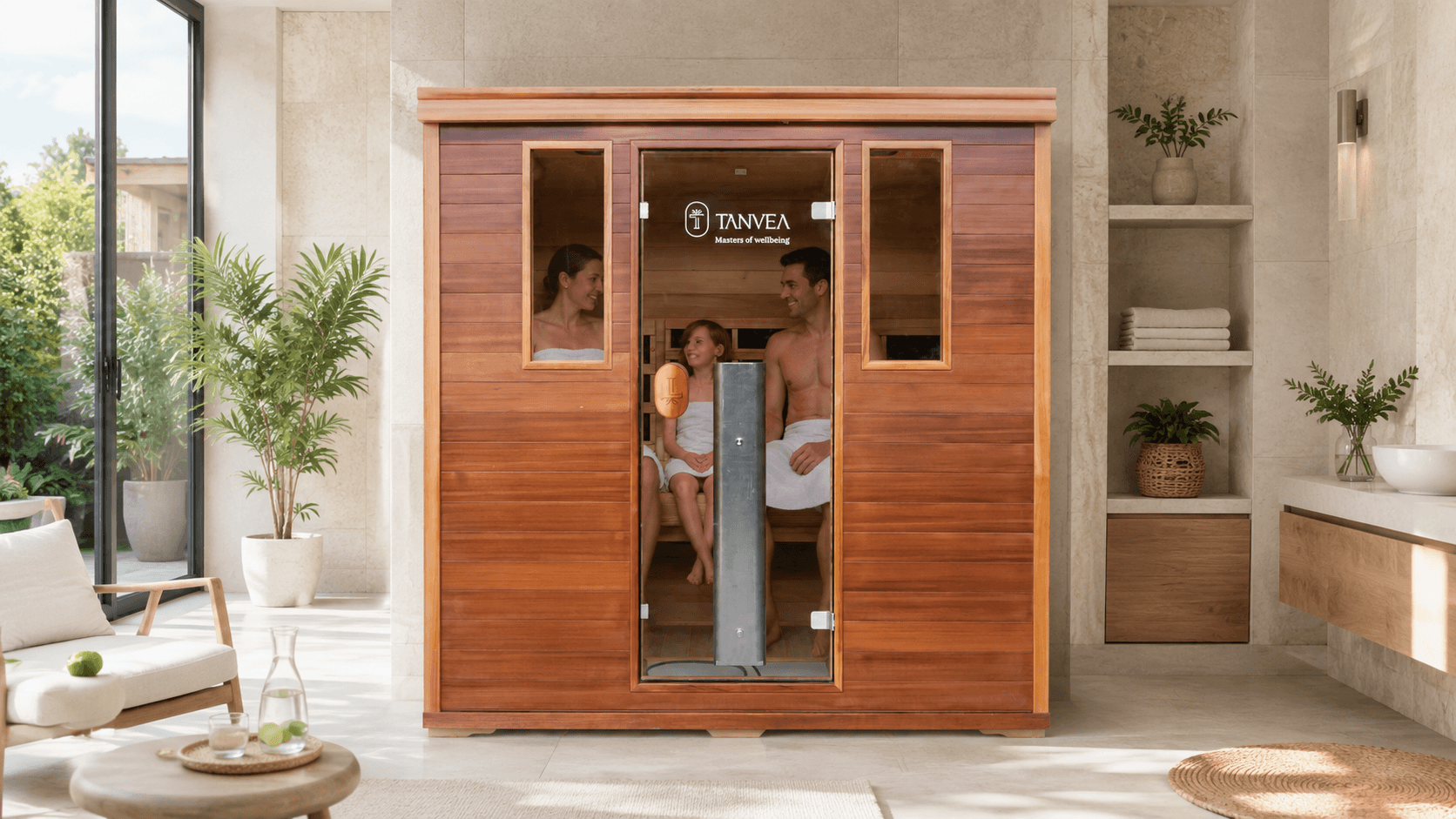 Infrasauna Tanvea Crown Luxury 4 — denní scéna